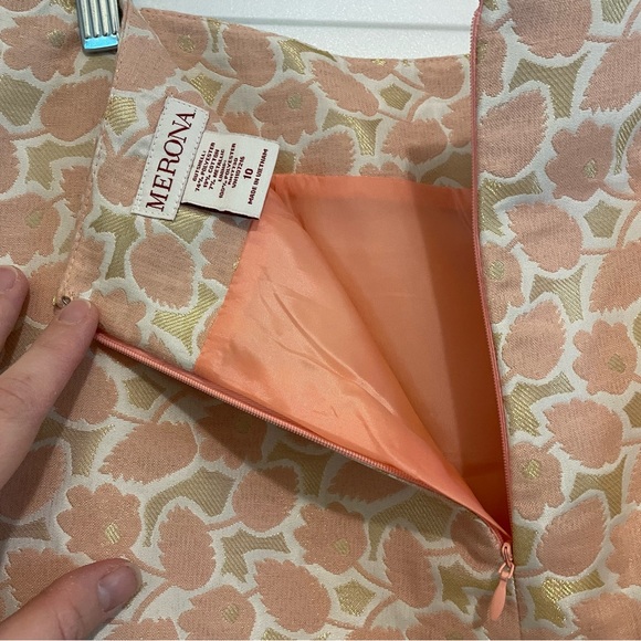 Merona pink and gold floral pencil skirt - Picture 7 of 11